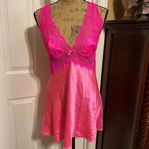 Victoria's Secret Fuchsia Hot Pink Slip Dress Nightie